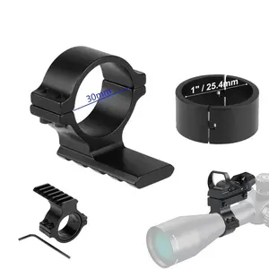 Optic Scope Ring 25.4mm 30mm Diameter Adaptor Mount With 20mm Rail for Flashlight Dot Laser, Hunting Scope Ring Accessories