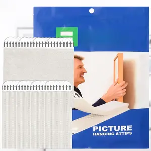 Large Picture  Strips Heavy Duty, 20-Pairs(40 Strips) Sticky Picture Hangers for Walls No  Wall Picture  Kit Without Nails (Large-20 Pairs)