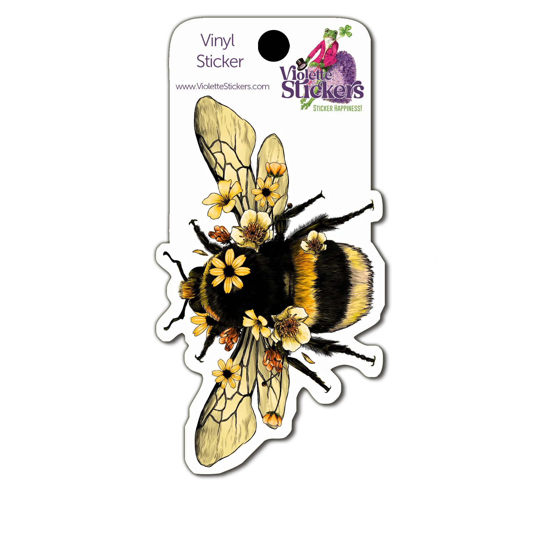 VY109 Honey Bee Vinyl Sticker