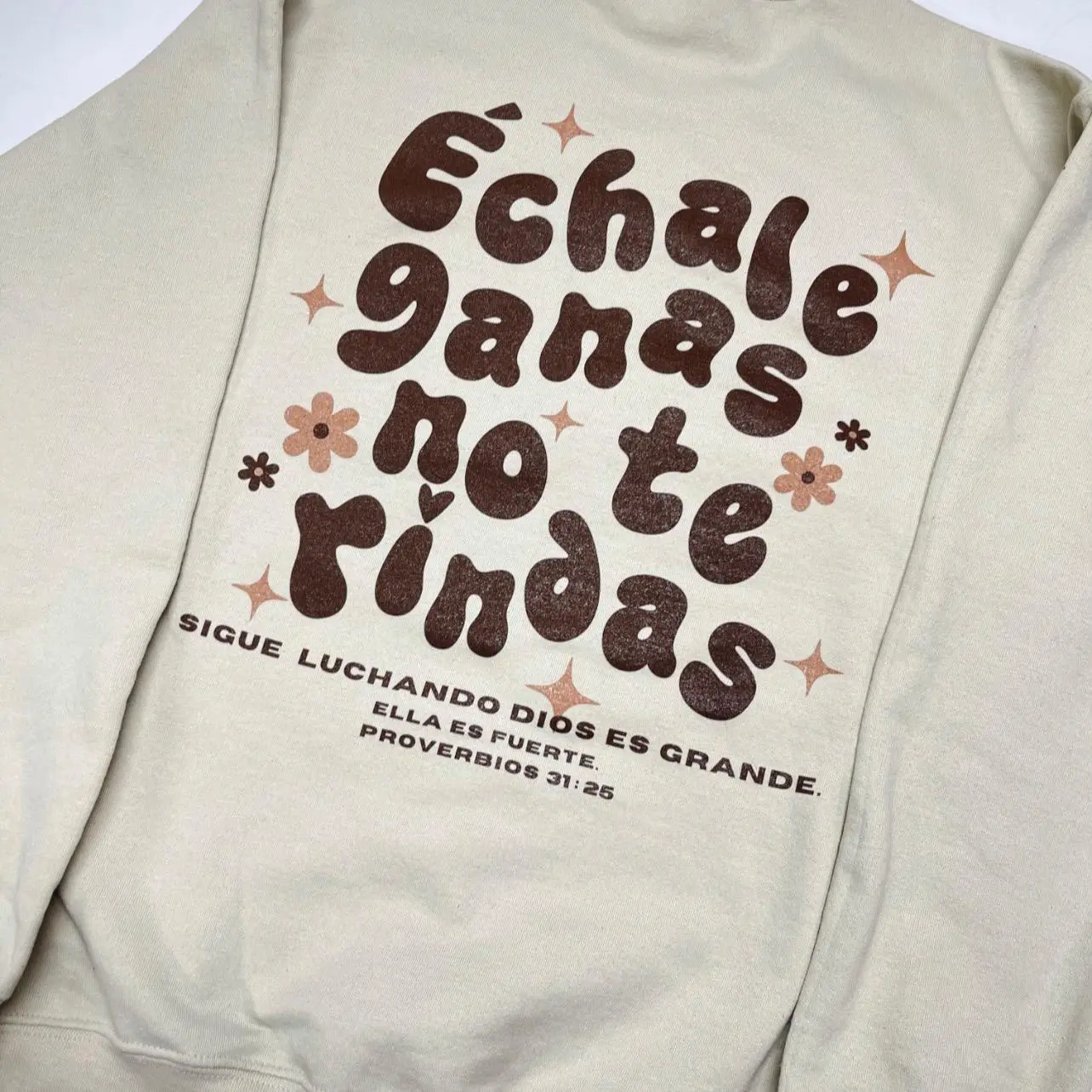 Sand Echale Ganas Latina Mexican Crewneck Tops  Sweaters Womenswear Comfortable Fashion Cotton