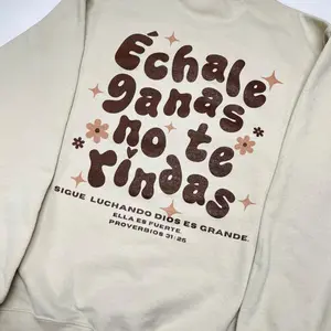 Sand Echale Ganas Latina Mexican Crewneck Tops  Sweaters Womenswear Comfortable Fashion Cotton