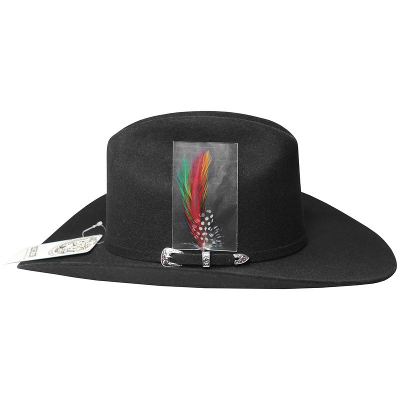 Morcon 10x Chaparral Black Felt Cowboy Hat 3.5" Brim 4.5" Short Crown Texana