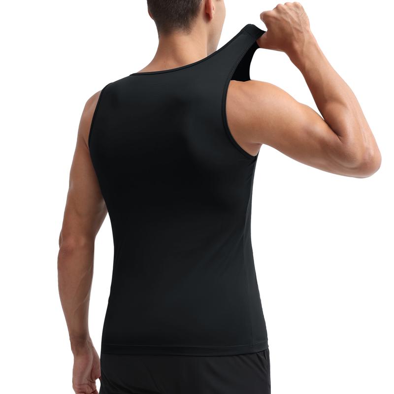 Magcomsen 1/2 Pack Men's Compression Tank Top Sleeveless Sports Shirt Gym Body Shaper Slimming Undershirt