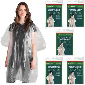 Rain Ponchos, 1/5-Pack| Waterproof,, Storm Poncho, Gear for Adventures, Camping