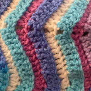 Crochet blankets and scarves