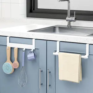 Over Cabinet Door Towel Holder Towel Rack Hand Towel Bar Towel Hook Tea Towel Hanger Multipurpose for Kitchen or Bathroom Sink