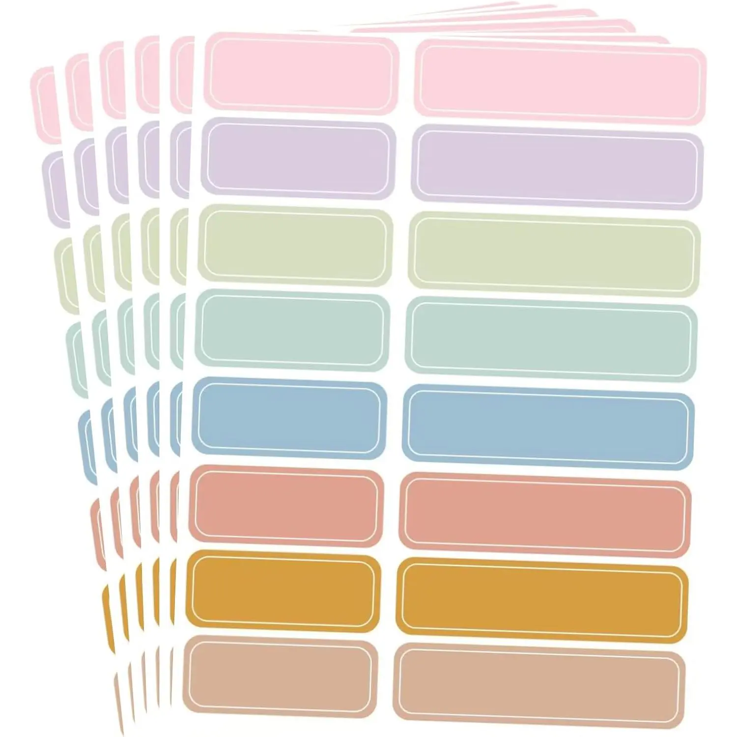 Self-Laminating  Water Bottle Labels - 320 count Colored Write-on Name Label Stickers for  ,  School Supplies and Home Organization