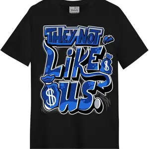 [100% Cotton] [100% Cotton] Bold They Not Like Us Graphic T-Shirt With Dollar Bill Design. T-Shirt For Men And Women