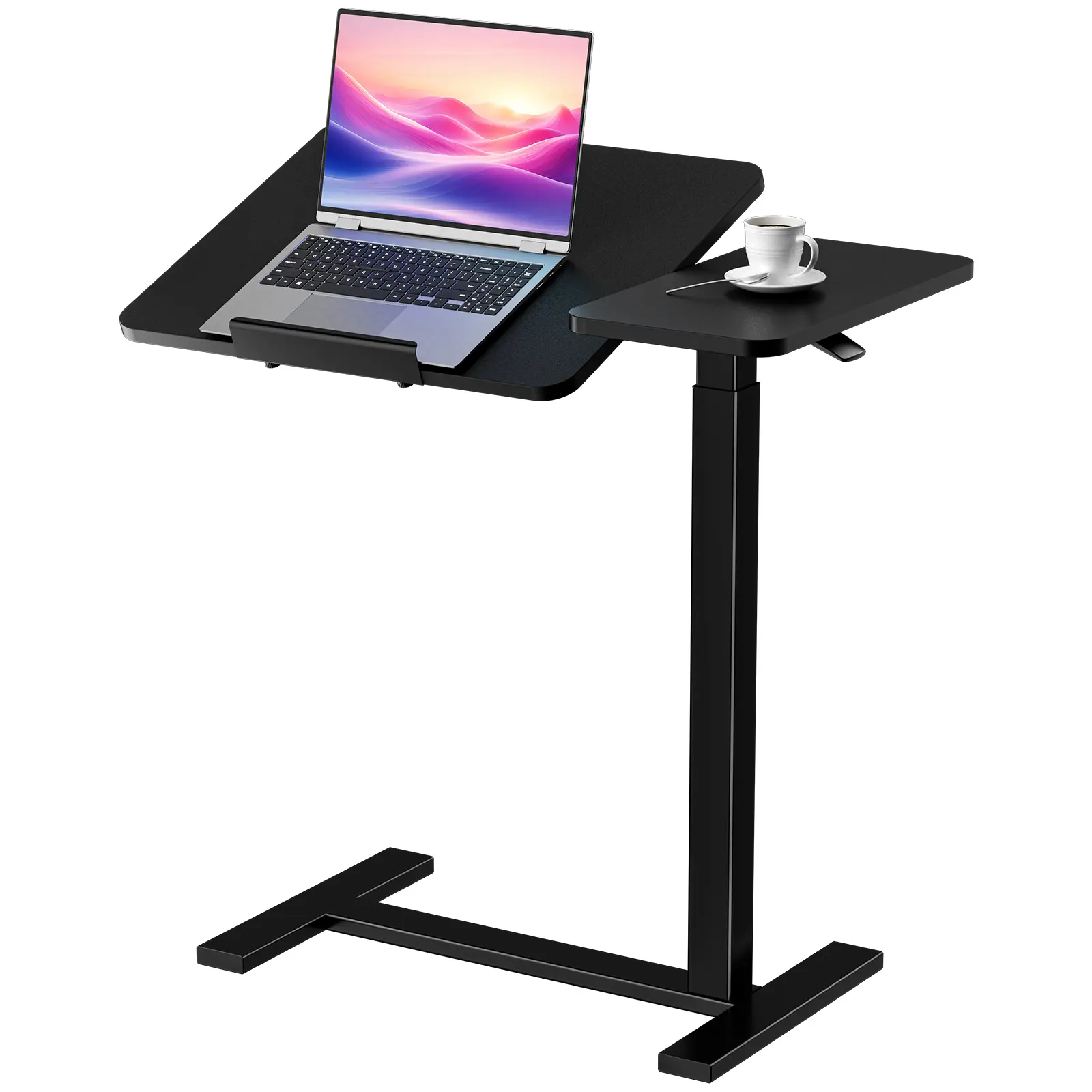 Mobile Rolling Standing Desk - Height-Adjustable Office Furniture with Built-In Wheels, Ergonomic Handle, Multi-Position Settings, Apartment Furniture, Office Accessories, Desk Accessories (Overbed Solution, Teacher Podium)