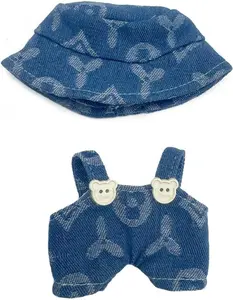 Clothes Set for 17cm Dolls - 3-Piece Hat Jumpsuit  - Customized Craft High-Quality Materials - Perfect for DIY Outfits & Enthusiasts