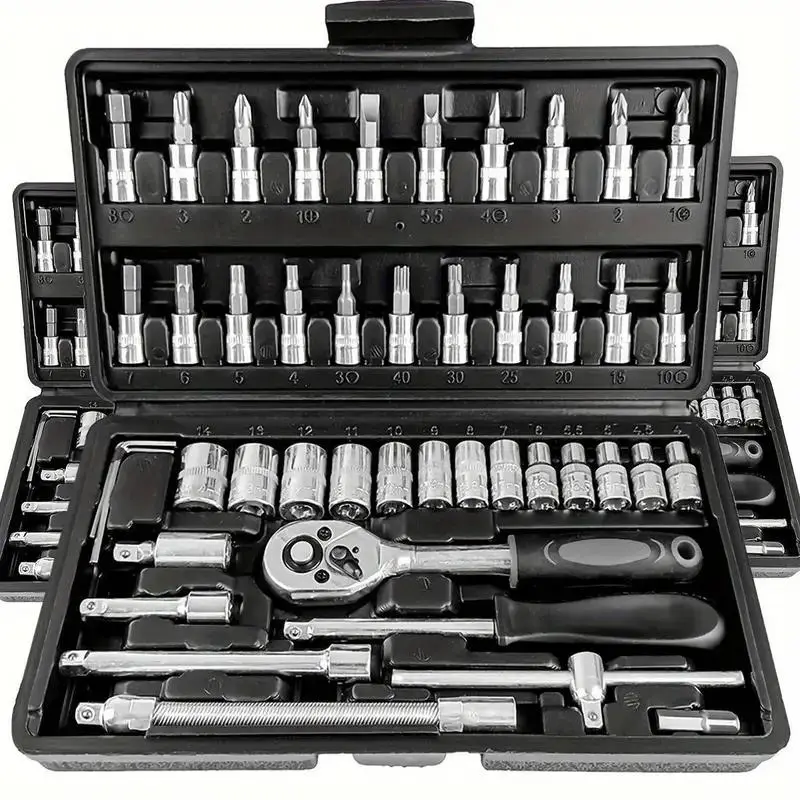Car Mechanic Tool Set, Premium Ratchet Torque Wrench Kit, Screwdriver Set, Professional Car Repair Tool Set for Car, Bicycle & Motorcycle
