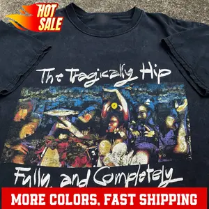 Vtg The Tragically Hip 2015 Promo Tour Cotton Black S-5XL Unisex Shirt J499