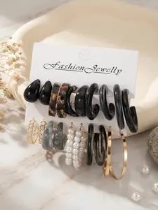 20pcs Women's Ring Earrings Set, Series, Perfect for Daily Wear, Elegant Jewelry Collection, Ideal Gift for Her, Ear Clip Set