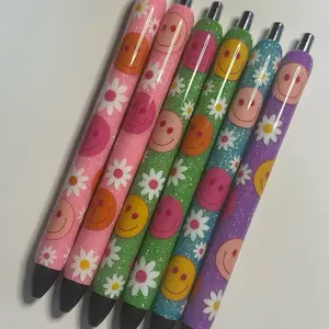 Smiley & Flower Glitter Pens