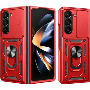 Phone Case for Samsung S26 S25 S24 S23 S22 S21 ULTRA PLUS FE Case with Slide Camera Cover & Rotated Ring Kickstand Military Grade Shockproof with Magnetic Car Mount Holder Cover