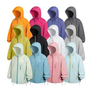 Men's Lightweight Sun Protection Hooded Jacket, Quick Dry Breathable Windbreaker, UV Protection Packable Casual Coat for Summer Outdoor & Streetwear