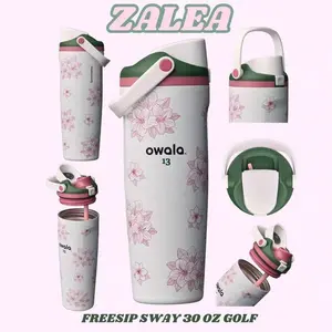 Special Edition New Owala “Azalea 13” Masters Golf Zalea Freesip CUP 30oz, 24-hour insulation for everyday use