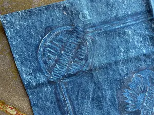 Motorcycle Denim Print  Handkerchief Bandana