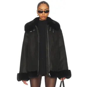 Lovers and Friends Helly Faux Leather Jacket in Black