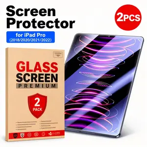 2-Pack HD Screen Protector Film for iPad Pro 11-Inch (2022/2021/2020/2018), Reinforced Glass Protection, High Clarity Display