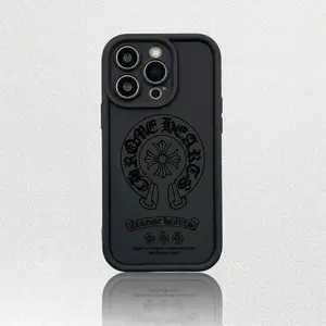 Retro Horseshoe Pattern Phone Case for iPhone 13-17 Pro Max, Shockproof Protective Cover for Smartphone, Cellphone & Handheld Devices, Full Protection Anti-Drop Mobile Phone Accessories