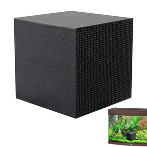 Water Trough Purifier Cube - Ultra Strong Filtration and Absorption Activated Carbon for Aquarium Water - Coconut Shell+Anthracite Coal Material - 10x10x10cm/3.94x3.94x3.94 inches - 410g