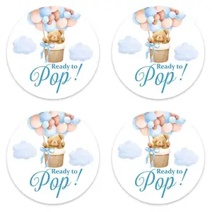 72pcs Ready to pop Stickers for Baby Shower Favors,Thank You for Celebrating,Candy Business Labels,Gender Reveal Gift Ideas,Birthday Party Atmospheric Decoration Props