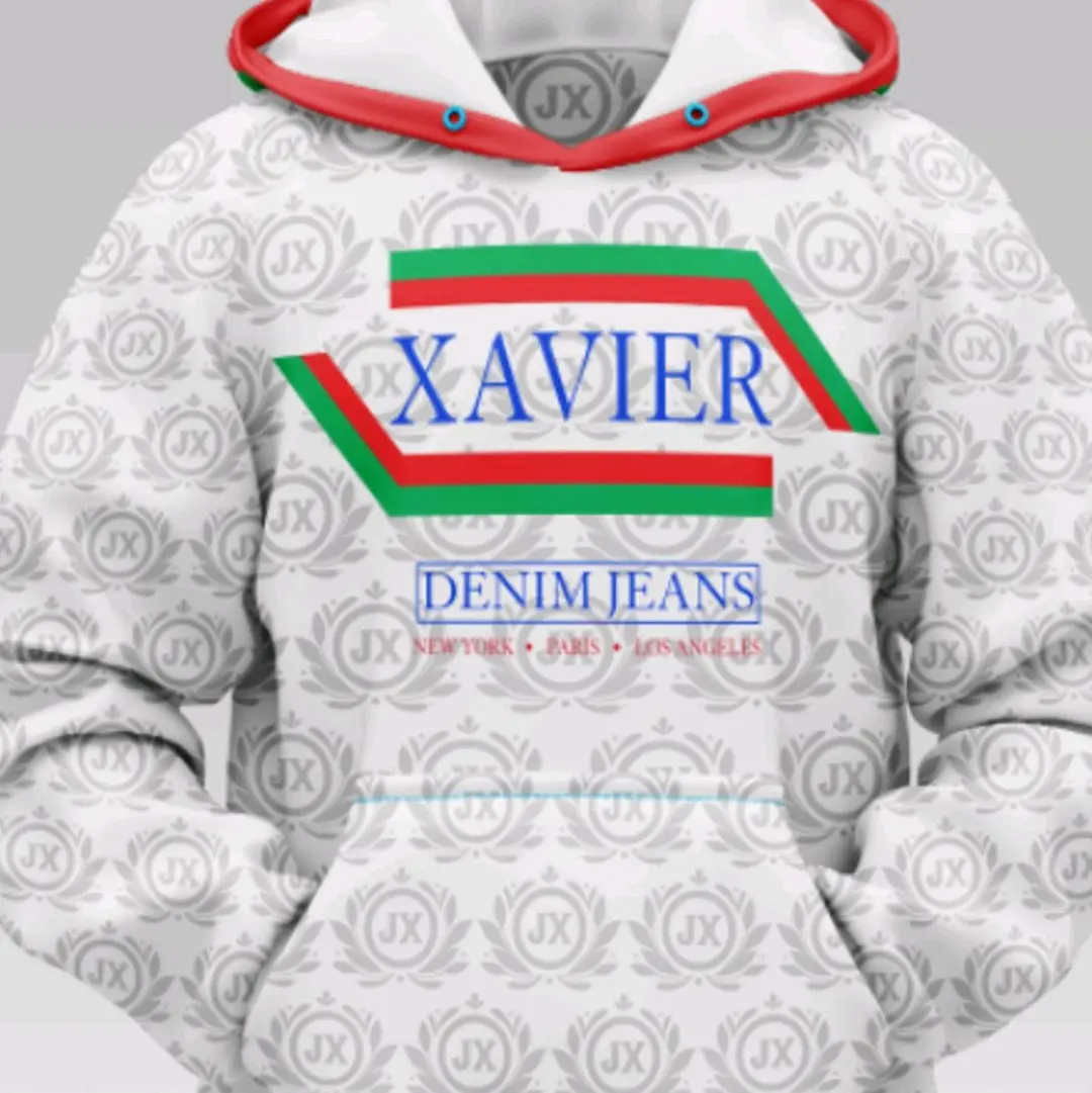 Xavier monogram racing hoodie