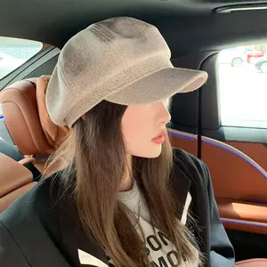 Comhats Womens Merino Fashion Newsboy Hats Wool Visor Beret Cabbie Cap Ladies Cotton Silk Plain Floral Striped Polka Dot Summer Winter