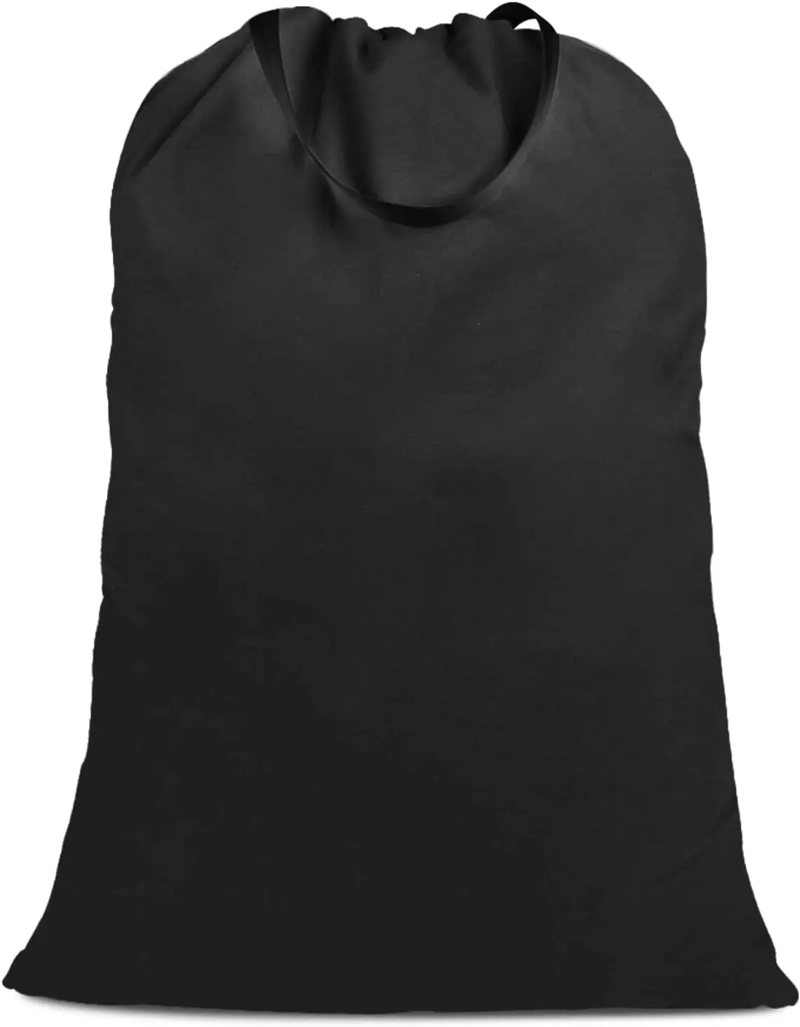 Cotton Canvas Laundry Bag Handles & Drawstring Straps, Heavy Duty Extra Large Laundry Bags for Laundromat and Household, 25.5x34 Inch, Black