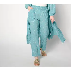 Isaac Mizrahi Live! Tall Bridgehampton Embroidered Pull-On Pants