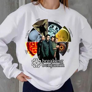 Breaking Benjamin Albums 90s Vintage Shirt, 2025 Tour Sweatshirt Hoodie