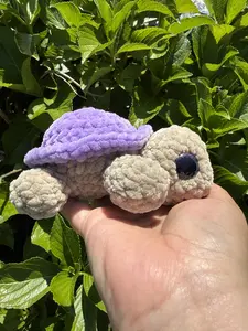 Handmade- Turtle plushies With colored shells