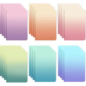 24 A5 Colorful Notebooks, 6 cute colors Journals for Writing, 72 Pages, 8.3x5.5 Inch, with Lined Paper Travel Writing Notebooks Journal Gifts for Students(Lined24pack, Gradient)