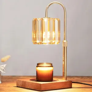 Candle Warmer Lamp with Timer, Dimmable Electric Candle Wamer Adjustable Height, Glass Candle Melter Lamp for Jar Candle,