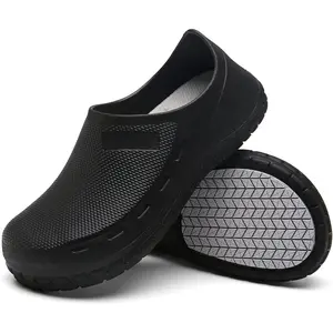 Men Nonslip Water Proof Work Shoes Mens Clogs Comfortable Nursing Nurse Shoes for Gardener Men Indoor and Outdoor for Kitchen Office Seaside-Zapatos de Cocina para Hombres Footwear Boy Fasciitis