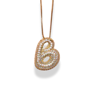 Thique Initial 18k Gold Plated Initial Letter Pendant Necklace Adjustable Chain