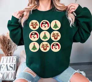 Cute Christmas Sugar Cookie Sweatshirt, Christmas Cookies Sweatshirt, Xmas Christmas Sweatshirt, Retro Christmas Sweater, Christmas Cookies Shirt, Cute Xmas Gift, Xmas Winter Holiday Shirt