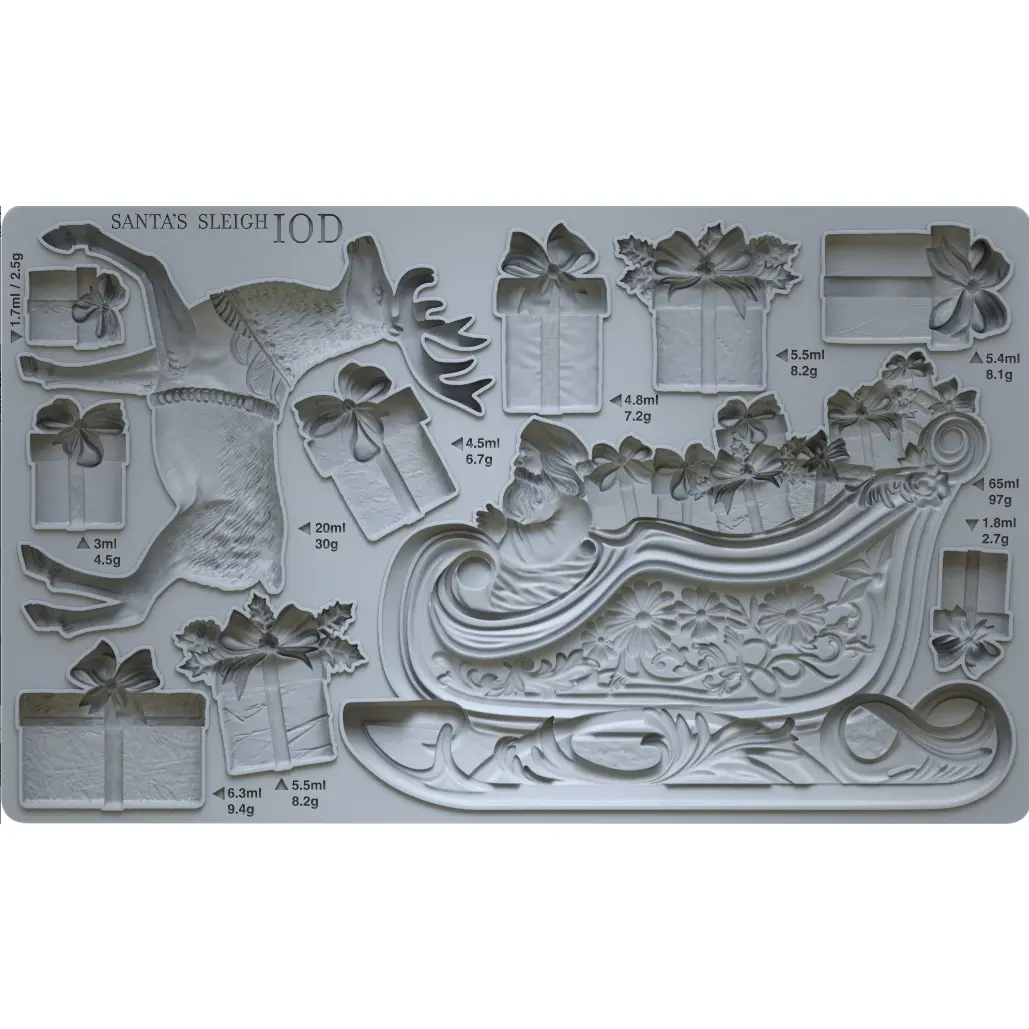Santa's Sleigh Mould™ by IOD (6"x10") - Iron Orchid Designs