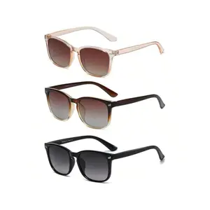 2pcs/Pack Gradient Polarized Classic Fashion GlassesFishing, Camping, Cycling, Hiking, Running Beach Accessories Glasses Shades For Summer Beach blackburn  shades vsp  vision  care game day sunglasses cool chrome hearts  frames trendy beach