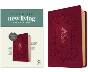 NLT Giant Print Bible, Filament Enabled (Leatherlike, Cranberry Flourish, Red Letter) -- New Living Translation - Bible