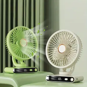 Portable Rechargeable Desk Fan with Auto Oscillation – Long-Lasting USB Mini Fan for Students, Office & Dorm Use, Rechargeable Cooling Fan