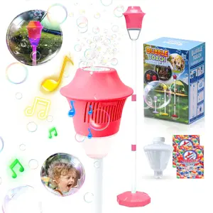 Automatic Bubble Machines Outdoor for Kids Bubble Maker Blower with Lights Rechargeable Gift Toys for Toddlers in Parties Christmas Birthday