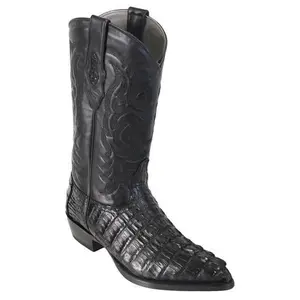 Los Altos Black Caiman Tail J-Toe Boot