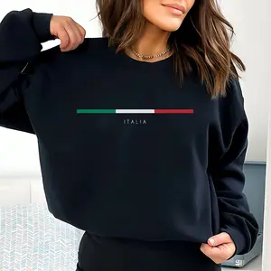 Italia Sweatshirt, Minimalist Italy Flag Crewneck, Italiano Flag Gift, Italy Lover Top, Italy Trip Hoodie, Europe Trip Shirt, Italy Fan