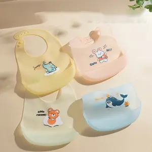 Silicone Baby Bib with Snap Closure, Soft & Durable Design, Easy Clean Feeding Accessory for Babies, Perfect for Mealtime Essentials