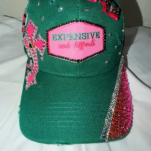 Expensive and Difficult Trucker Hat with lots of Bling Details and Bold Style for Expressing and Making a Fashionable Statement!