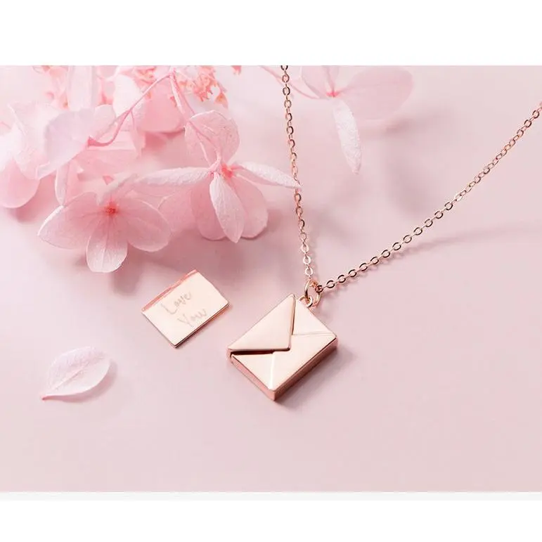 Love Letter Envelope Pendant And Necklace