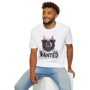 French Bulldog Wanted Tee, Funny Dog Lover Shirt, Retro Graphic T-Shirt