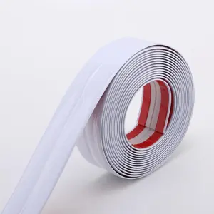 Shiny White Synthetic Wall Trim - Multifunctional Wall Molding, Corner Guards & Caulk Strip with Anti-Aging, Cut-Resistant & Durable Performance, 16.4ft x 0.8in for Table Edge, Door Frame Protection & Decoration